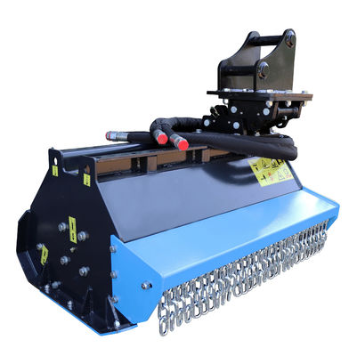 Jakość  Certified Q355B Excavator Flail Mower 2000mm Cutting Machine in Orange/Black Color fabryka