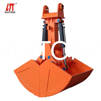 Ciężki 1,2 m3 Obrotowy Dwucylindrowy Wiadro Clamshell Wiadro hydrauliczne Wiadro do chwytania dla koparki 21-24Ton PC210 SH240 EX220 Koparka Ładowanie piasku Kamień błoto do bagrowania Czyszczenie rzeki Prace z gruntu