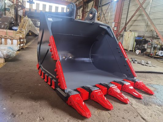 Huitong Rock Bucket dla 10-tonowych koparek, kopalni/kwarry/podwójnej warstwy pancerza z wymienną zębami chisel, dostępny OEM
