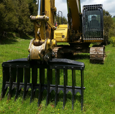 Niestandardowy 3 10 Ton Excavator Root Rake Bucket Grapple Rake Dla Mini Excavator Attachments