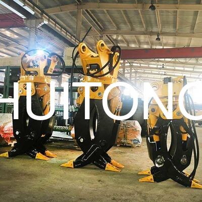 Niestandardowy hydrauliczny chwytak obrotowy 25-35 ton koparka DX300 PC330 FR300 chwytak do drewna Q355B do wyrębu drewna załadunku drewna