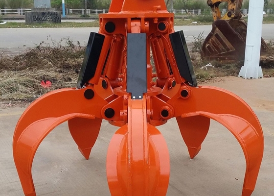 Nowy koparz dołączony do łuski do łuski wiadro na zamówienie hydrauliczny grabler do łuski do łuski pomarańczowej na sprzedaż