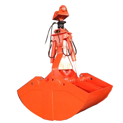 Ciężki grabarz Clamshell Bucket Hardox450/500/550 Wytrzymałość 0,4-6 metrów sześciennych Żółty/na zamówienie