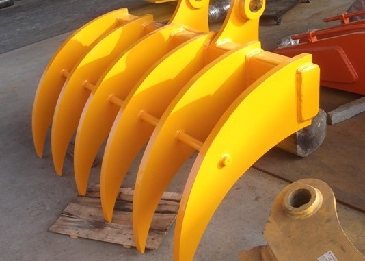 6 10 20 Ton Mini Excavator Leaf Rake Bucket Root Rake Grabber Do Ekskawatora Ex200 ZX210
