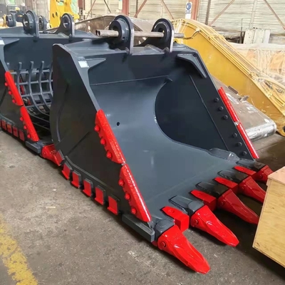 Pojemność wiadro koparki ciężkiej Q355B Hardox550 800-1200mm 0.25-4.3cbm Zęby wolframowe