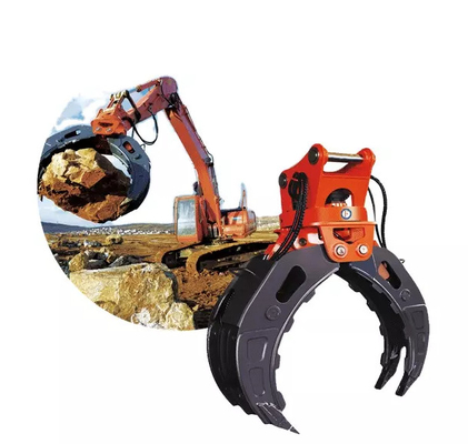 Q355B/NM400/HARDOX450 Koparka 360Rotating Hydraulic Type Log Grapple dla 9Ton CAT310 High Efficiency Wood Grapple