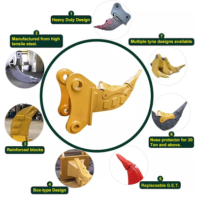 Ekskawator zmontowany Stump Ripper Heavy Duty Root Cutter do precyzyjnego krajobrazu