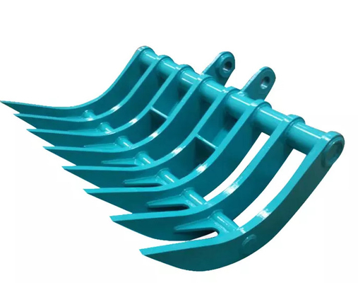 6 10 20 Ton Mini Excavator Leaf Rake Bucket Root Rake Grabber Do Ekskawatora Ex200 ZX210