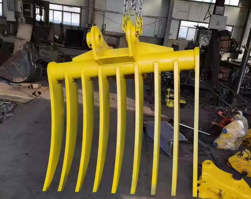 Niestandardowy 3 10 Ton Excavator Root Rake Bucket Grapple Rake Dla Mini Excavator Attachments
