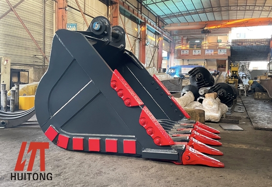 Siła Ekskawator Rock Bucket Żółty/Czarny Q355/NM400/Hardox400 280-4300kg Niestandardowe zęby Nowy stan