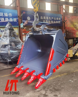 Siła Ekskawator Rock Bucket Żółty/Czarny Q355/NM400/Hardox400 280-4300kg Niestandardowe zęby Nowy stan
