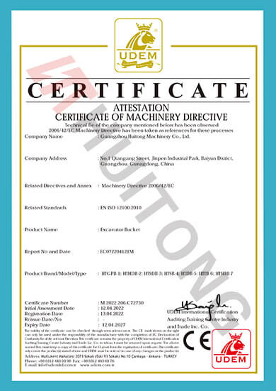 Chiny Guangzhou Huitong Machinery Co., Ltd. Certyfikaty
