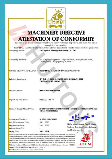Chiny Guangzhou Huitong Machinery Co., Ltd. Certyfikaty